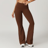 Tight yoga pants, fitness nudity, micro flare sports pants