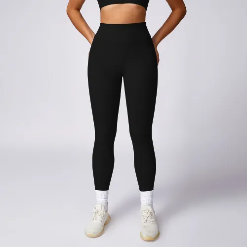 Hip lifting yoga pants, threaded sports pants, Pilates running quick drying fitness pants