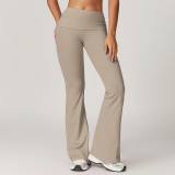 Tight yoga pants, fitness nudity, micro flare sports pants