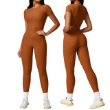 Running fitness short sleeved long pants exercise set yoga suit