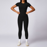 Running fitness short sleeved long pants exercise set yoga suit