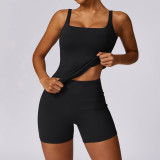 Quick drying and tight fitting yoga set, wearing casual running, fitness and sports set for women
