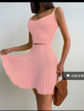 New floral print camisole and pleated skirt set