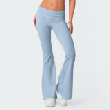 Fashionable, Comfortable, Slim Fit, Reverse Waist, Low Waist Flare Pants
