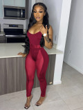 Women's mesh patchwork suspender sexy hollow out nightclub perspective two-piece set