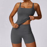 Quick drying and tight fitting yoga set, wearing casual running, fitness and sports set for women