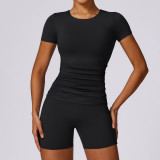 Quick drying and tight fitting yoga set, wearing casual running, fitness and sports set for women