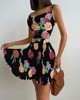 New floral print camisole and pleated skirt set