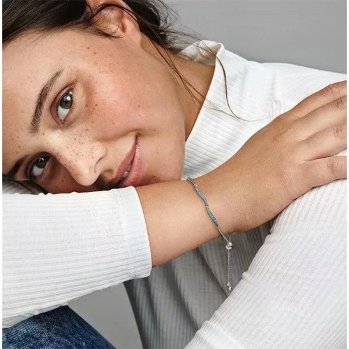 White Copper New Product Bright Round Bracelet Adjustable Sliding Rope Fashion Handicraft for Women