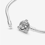 Eternal Heart, White Copper Princess, Snake Bone Chain, Cinderella Inlaid Pumpkin Carriage Chain, Buckle Bracelet