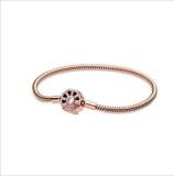 New Rose Gold Round Head Three Section Bracelet Jewelry DIY Basic Men's and Women's Valentine's Day Bracelet
