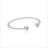 Copper Bracelet Bracelet Open Silver Plated Logo Letter Bracelet DIY Fashion Classic Personalized Simplicity