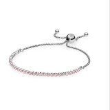 New Rose Gold Sliding Buckle Adjustable Sparkling Bracelet DIY Bracelet