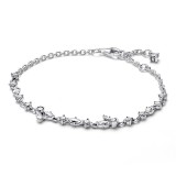 White copper star moon shaped bracelet, bracelet, snake bone chain opening