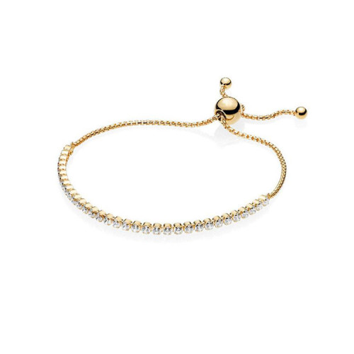 New Rose Gold Sliding Buckle Adjustable Sparkling Bracelet DIY Bracelet