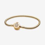 Bracelet Shining Crown Plated Rose Gold Crown O Snake Bone Chain Plated Gold DIY White Copper Base Chain