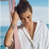 White Copper New Product Bright Round Bracelet Adjustable Sliding Rope Fashion Handicraft for Women