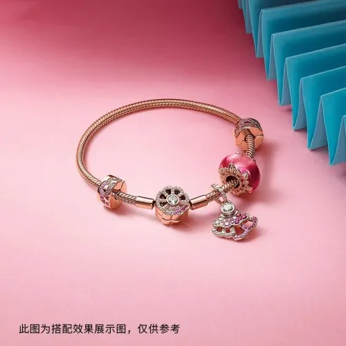 New Rose Gold Round Head Three Section Bracelet Jewelry DIY Basic Men's and Women's Valentine's Day Bracelet