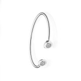 Copper Bracelet Bracelet Open Silver Plated Logo Letter Bracelet DIY Fashion Classic Personalized Simplicity