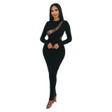 Summer Dress For Women Beach One Piece Korean Style Sexy Slim Fit Buttock Cover Up Nightclub Wear Solid Polyester May