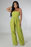 Sexy Off Shoulder Tube Strapless Jumpsuit Overalls for Women Sleeveless Elastic Straight Loose Wide Leg Romper One Piece Holiday