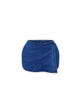 Denim Crop Tops Summer Two Piece Pant Sets Biker Shorts Suits Sets Cropped jean Cargo Pocket Pants Sexy Outfits Y2K Fashion