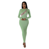 Summer Dress For Women Beach One Piece Korean Style Sexy Slim Fit Buttock Cover Up Nightclub Wear Solid Polyester May