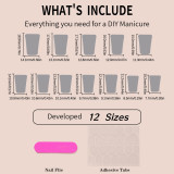 24pcs Leopard print Fake Nails Red Lip Design False Nails European Duckbill Shaped Press On Nails for Girls Women Full Cover