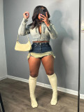 Distressed Denim Shorts Skirts Women High Waist Zipper Fly Skirts 2024 Summer New Popular Streetwear Sexy Club Party Vestidos