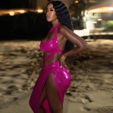 Bandage Women Midi Dresses Sleeveless Halter Hollow Out Evening Dress Summer Streetwear Sexy Night Club Party Vestidos