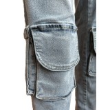 Denim Cargo Pants with Pockets Women High Waist Jeans  Summer New Popular Streetwear Sexy Hollow Out Club Party Trousers