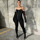 Fitness Women Jumpsuits Striped Spaghetti Straps Rompers Summer New Fashion Outfit Sexy Night Club Party One Piece Overalls