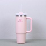 New 30oz second-generation handle car cup with large capacity 304 stainless steel insulated cup, portable with straw and ice cream cup