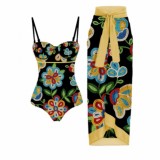 Two piece swimsuit set for vacation beach sexy bikini one piece conservative swimsuit for women