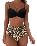 Split high waisted sexy swimsuit for women with small breasts gathered in bikini for women