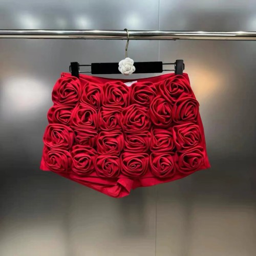 Three dimensional large flower decoration with leak proof pants inside, elegant little woman half skirt