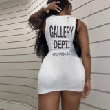 Women's New Print U-neck Slim Fit Wrap Hip Street Sexy Dress