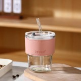 Glass Straw Cup Ins Wind Letter Advertising Gift Water Cup Printing