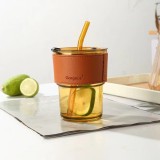 Glass Straw Cup Ins Wind Letter Advertising Gift Water Cup Printing