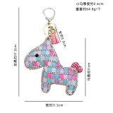 Keychain car keychain creative leather bag pendant