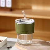 Glass Straw Cup Ins Wind Letter Advertising Gift Water Cup Printing