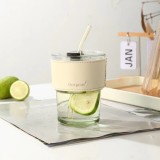 Glass Straw Cup Ins Wind Letter Advertising Gift Water Cup Printing