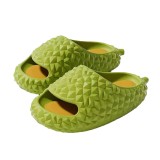 Fashionable Durian Couple Home Slippers, Popular Girl Wearing External Slippers