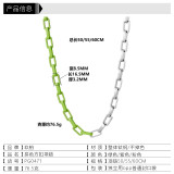Stainless steel jewelry baked paint splicing Cuban chain thick necklace niche high-end light luxury titanium steel necklace hip-hop man
