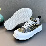 Trendy men's shoes, fashionable rivet board shoes, personalized trend casual shoes, small white shoes, men's height increase