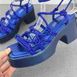 Large size increased thick sole sandals with a stylish rhinestone strap casual women's Roman sandals