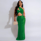 New Fashion Sexy Perspective Irregular Dress with Underwear