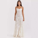 French strapping, niche lace suspender dress, new trend for women, autumn fairy dress, vacation and leisure middle length