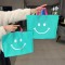 Lake Blue Matte Smiling Face 35*25*10 (50 pieces)