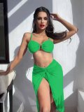 Fashion three piece set bikini split swimsuit for women